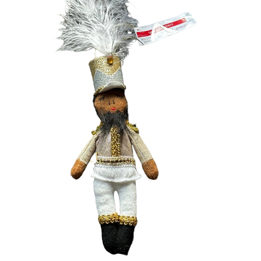 NWT Ashland fabric nutcracker ornament